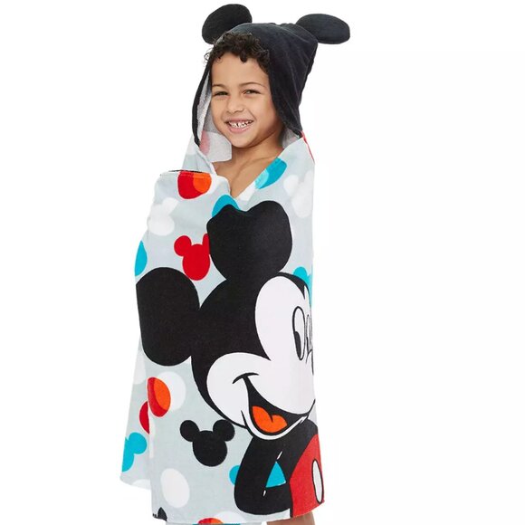 Disney's Mickey Mouse Kids Hooded Towel By The Big One® - Picture 2 of 3